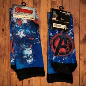 Marvel Men’s Avengers Age Of Ultron Captain America Socks Justice League Comics